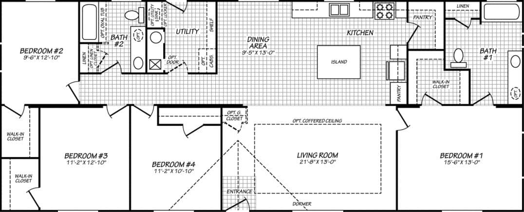 Evergreen 28664e floor plan home features
