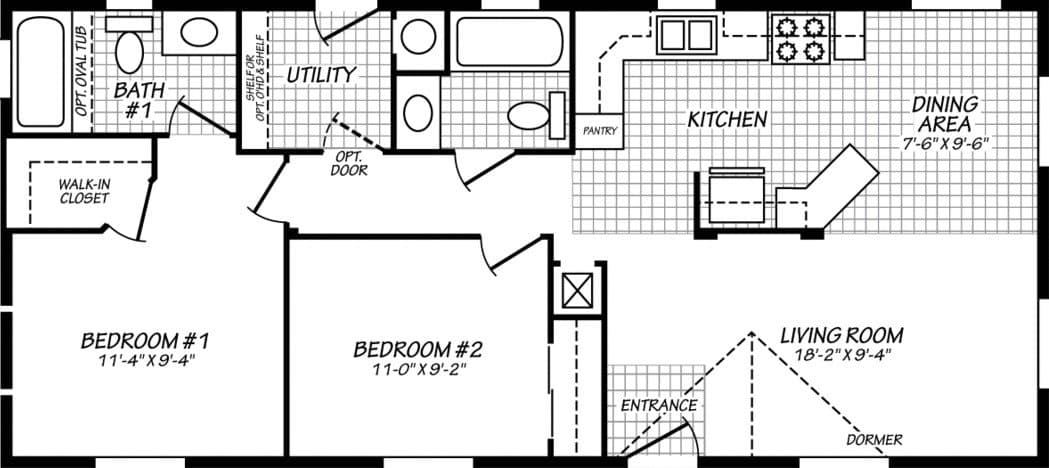 Evergreen 20442f floor plan home features