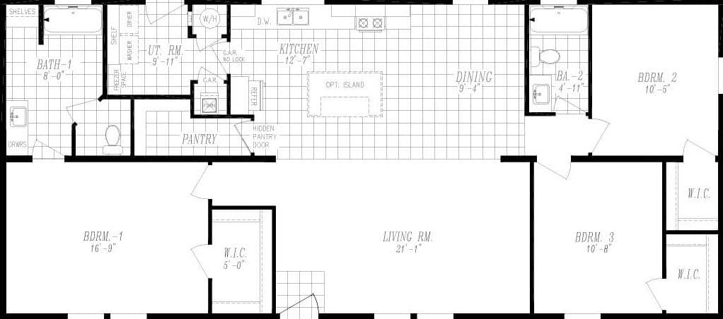 Columbia river multi-section 2024 floor plan home features